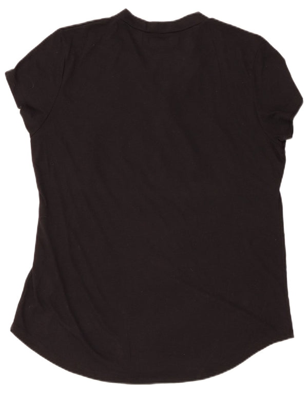 NFL Dame New Orleans Saints Grafisk T-Shirt Top UK 16 Stor Sort Bomuld