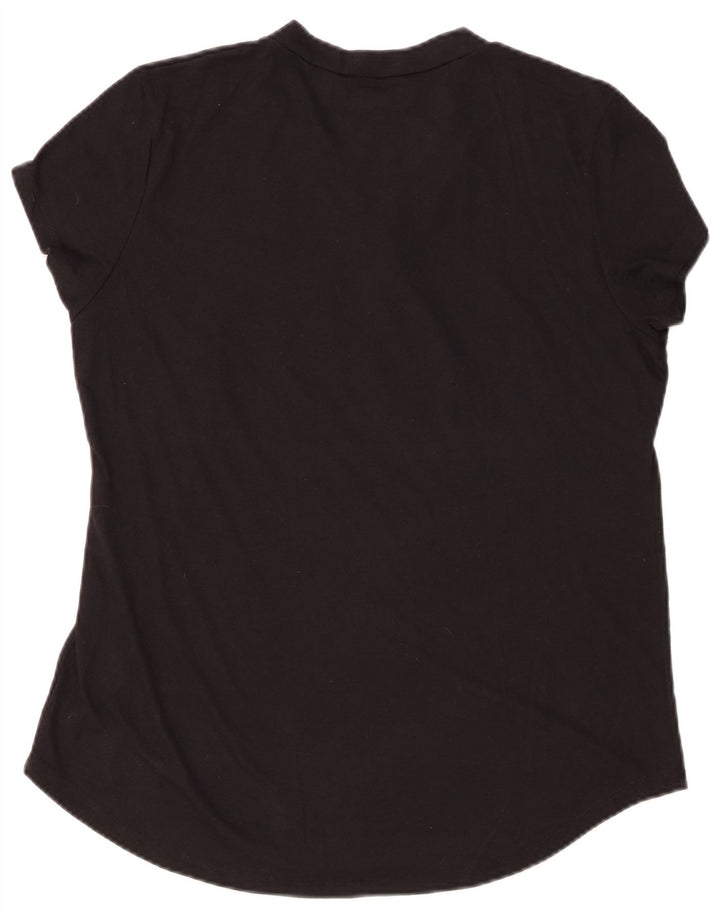 NFL Dame New Orleans Saints Grafisk T-Shirt Top UK 16 Stor Sort Bomuld