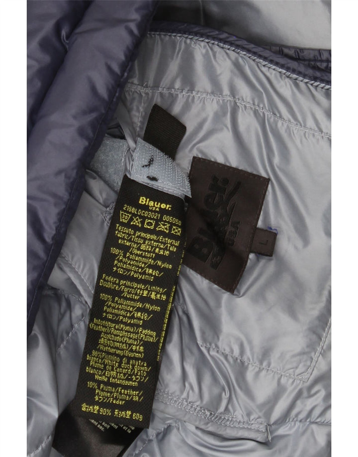 Blauer hættejakke til kvinder UK 16 Stor marineblå polyamid