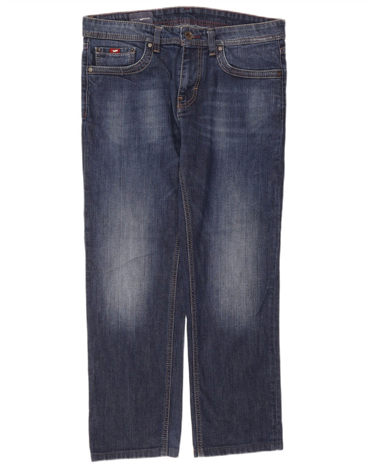 Gas Straight Jeans til mænd W32 L28 Marineblå bomuld