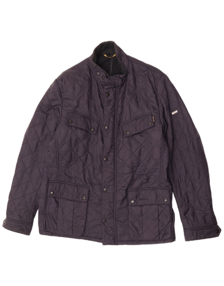 Barbour Herre quiltet jakke UK 42 XL Navy Blue Polyester