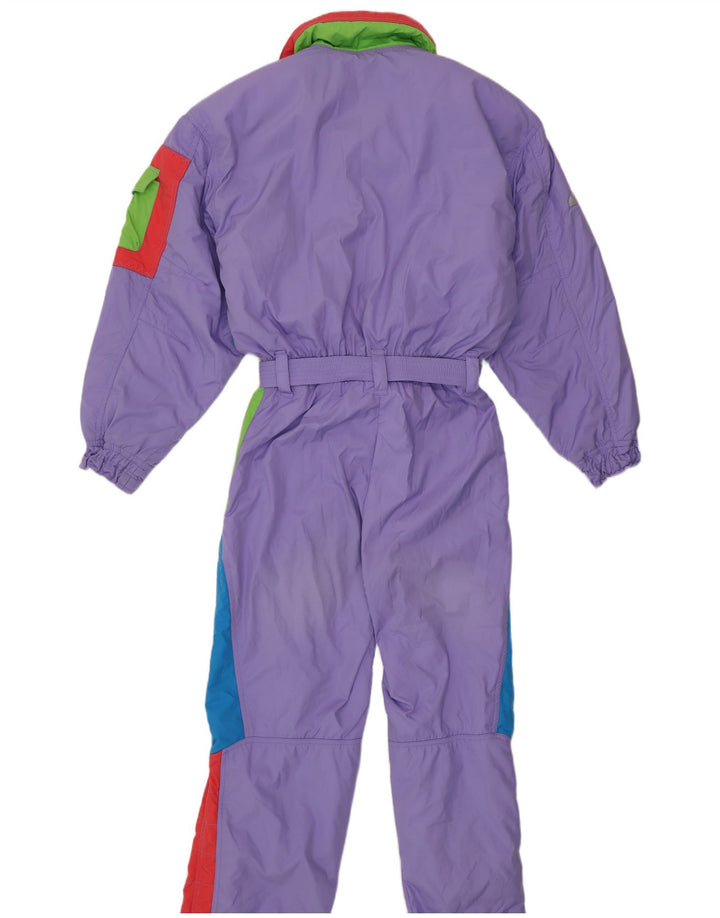 Ellesse Dame Ski Jumpsuit IT 44 Medium Lilla Colourblock Polyester