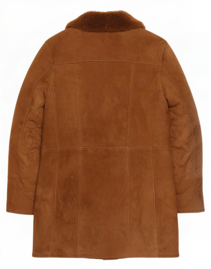 Brooklin Herre Shearling Overfrakke UK 38 Medium Beige