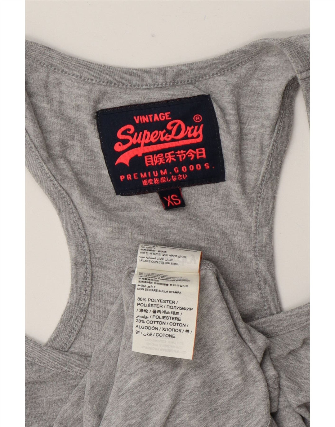 Superdry Herre grafisk vest Top XS Grå polyester