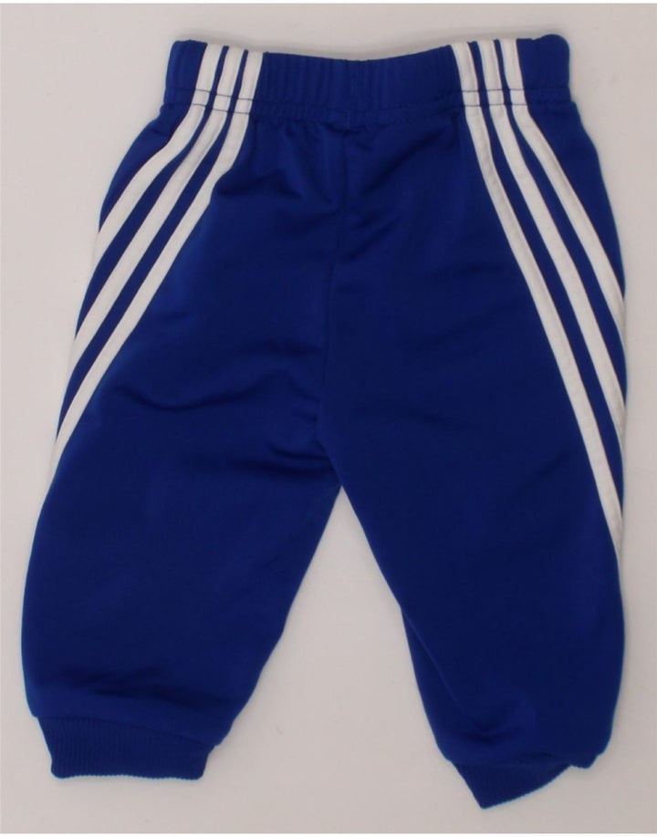ADIDAS Baby Boys Joggers Tracksuit Trousers 3-6 Months  Blue Polyester Vintage Adidas and Second-Hand Adidas from Messina Hembry 