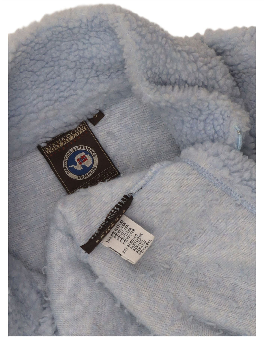Napapijri Herre Geographic Zip Neck Fleece Jumper Lille Blå Polyester