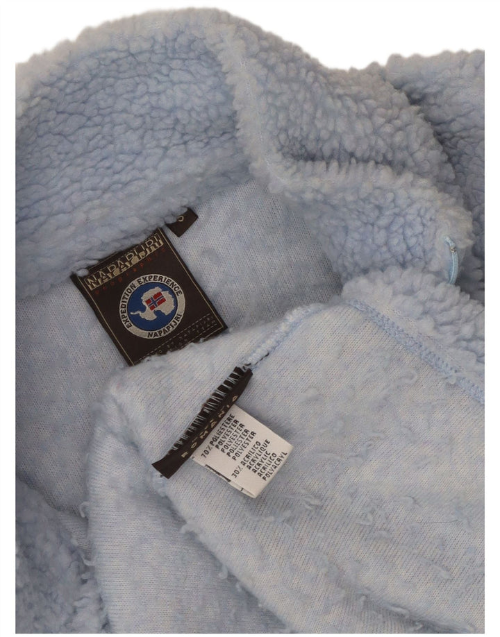 Napapijri Herre Geographic Zip Neck Fleece Jumper Lille Blå Polyester