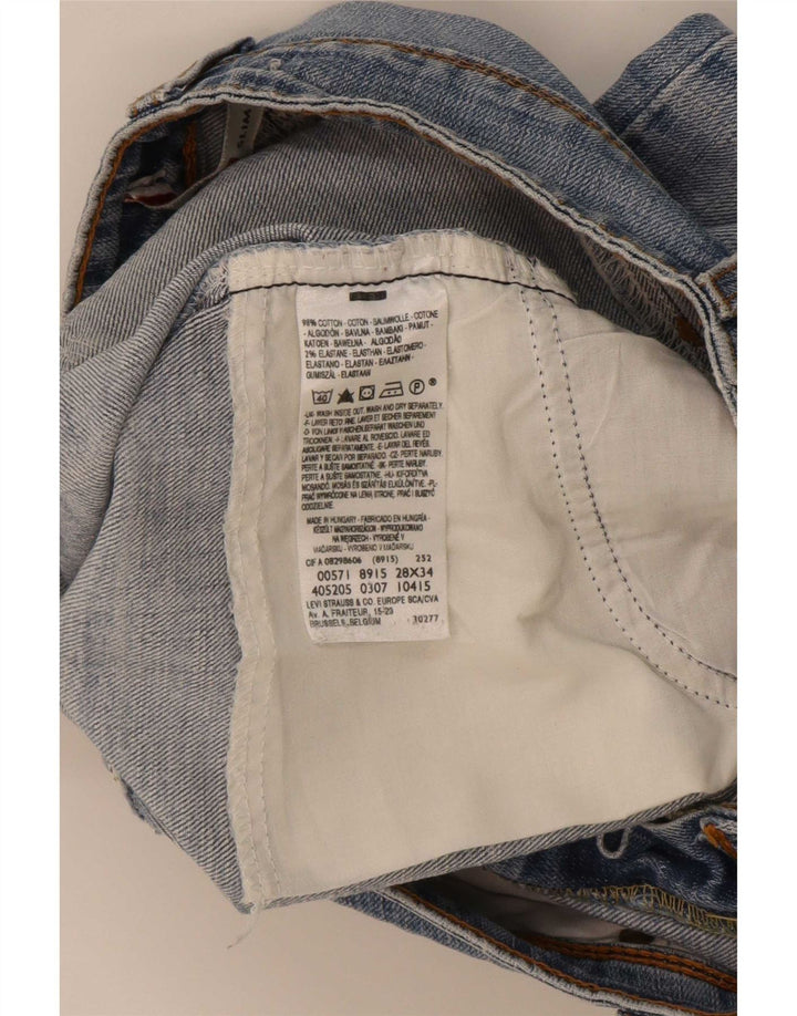 Levi's Dame 571 Slim Jeans W28 L31 Blå Bomuld