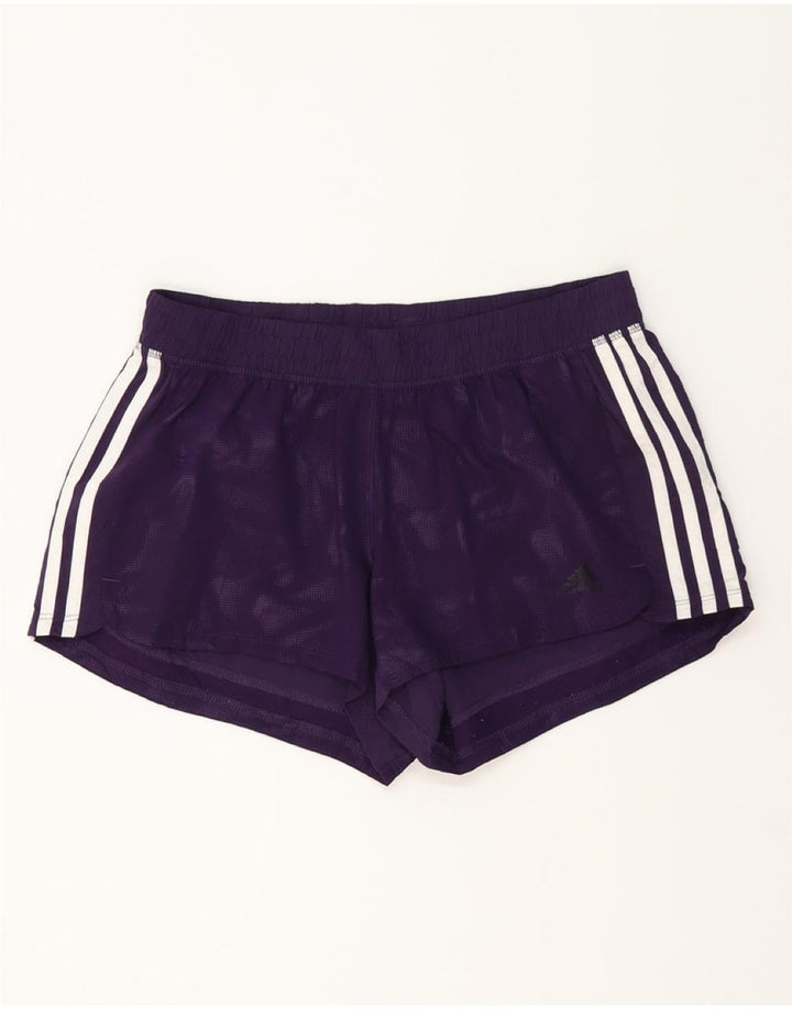 ADIDAS Climalite sportsshorts til kvinder UK 12/14 medium lilla polyester