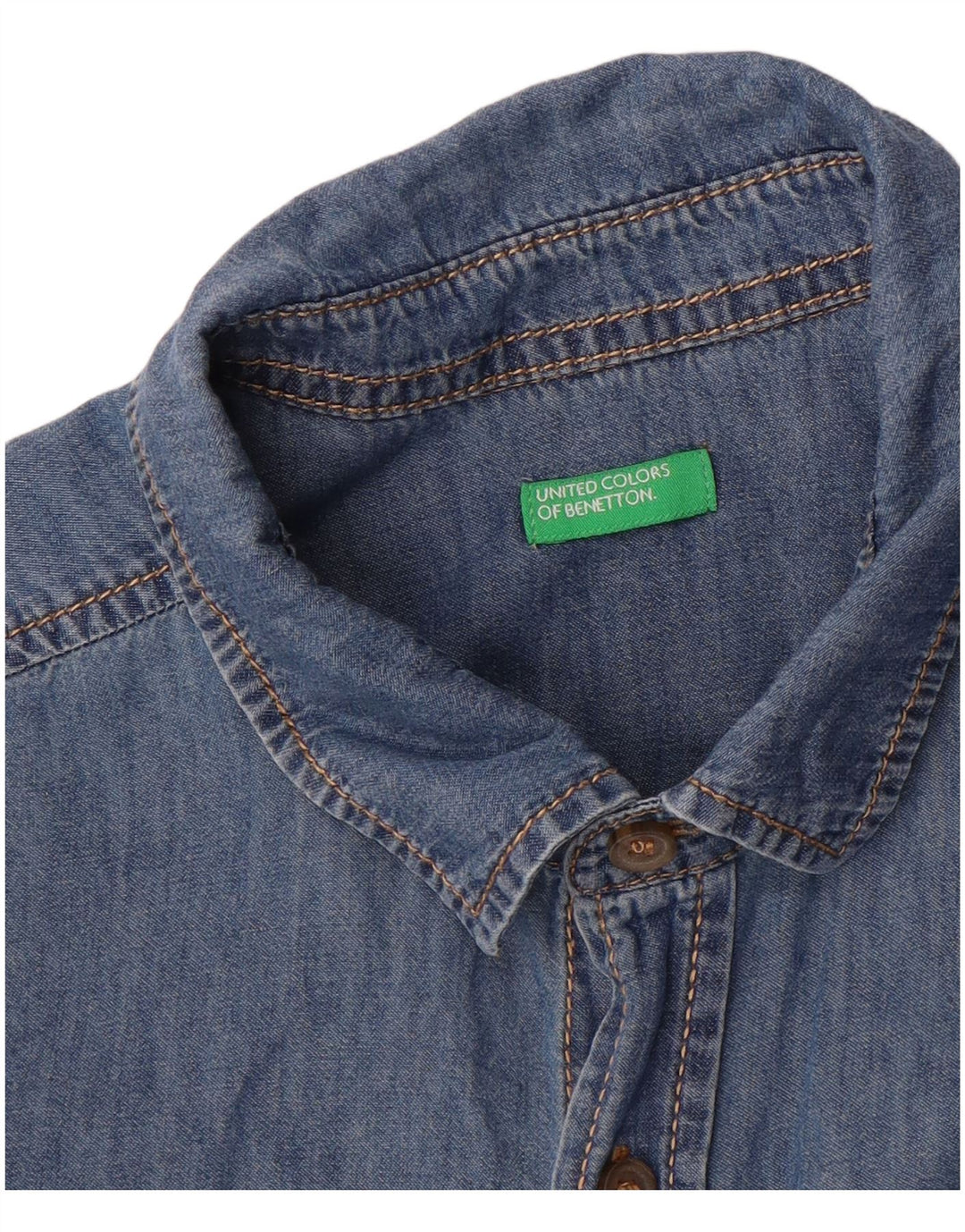 BENETTON drenge denimskjorte 14-15 år blå