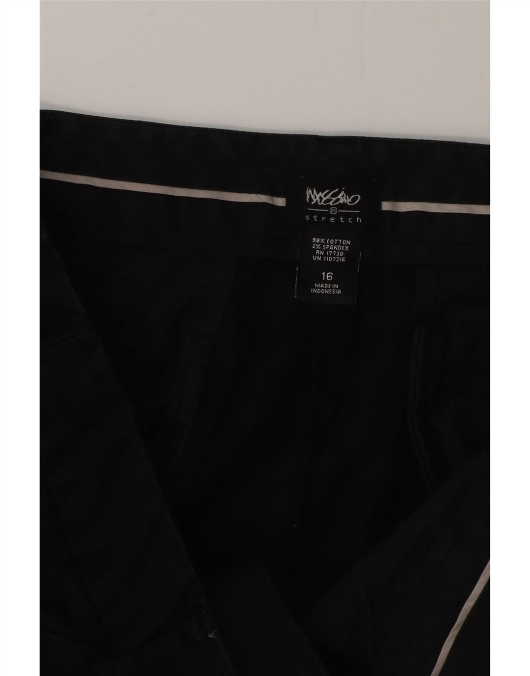 MOSSIMO Dame Bootcut Casual Bukser US 16 2XL W38 L32 Sort Bomuld