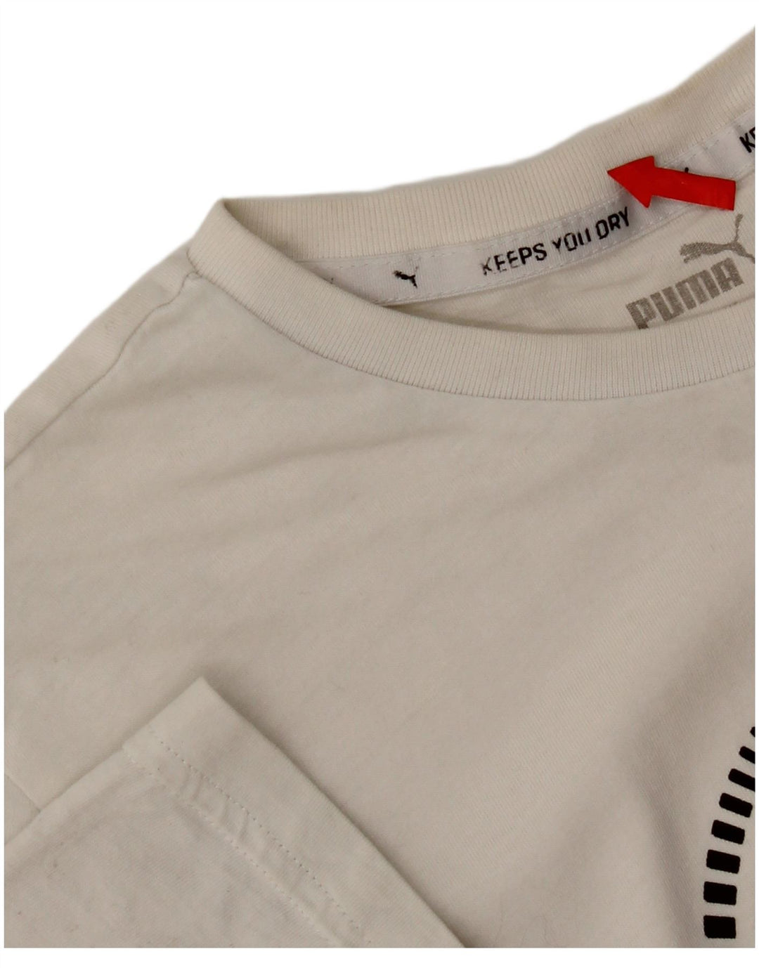 Puma Boys Grafisk T-Shirt Top 15-16 år Hvid