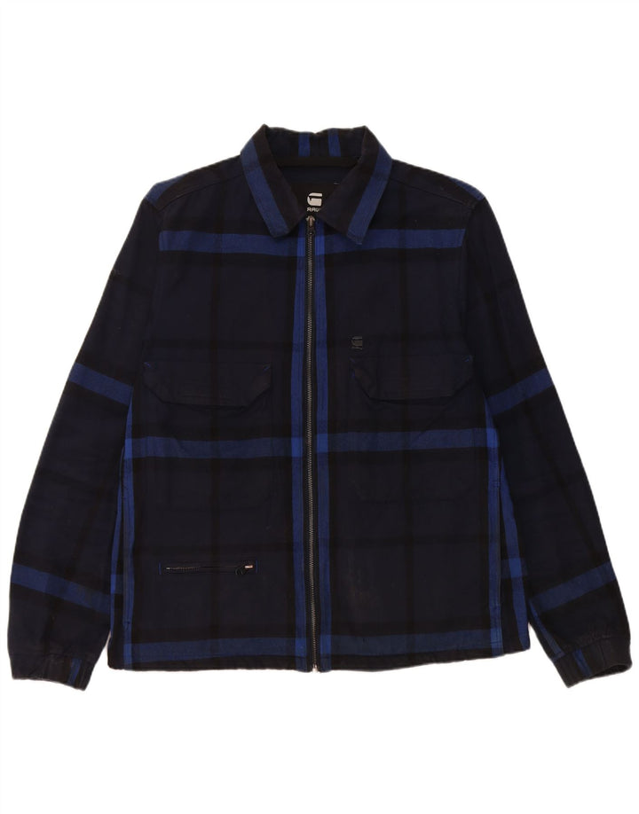 G-Star Herre Utility Jacket UK 40 Large Navy Blue Ternet Bomuld