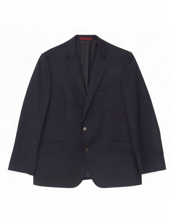 Marks & Spencer Herre 2-knaps blazerjakke UK 44 XL Marineblå nålestribe