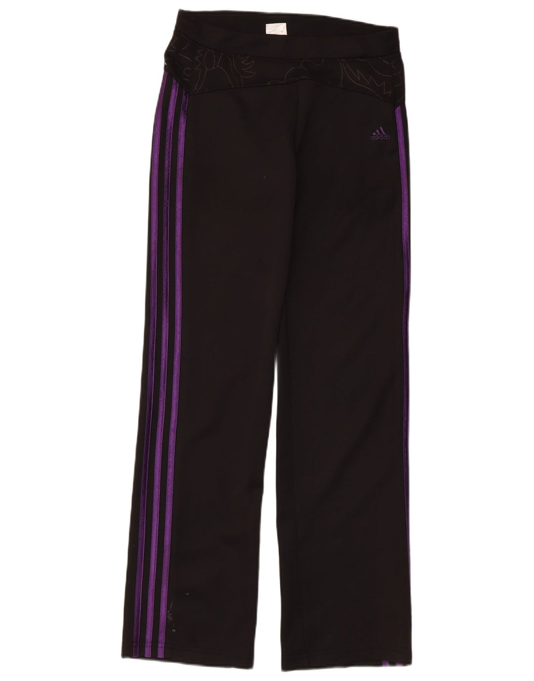 Adidas Dame Grafiske Leggings UK 14 Large Sort Polyester