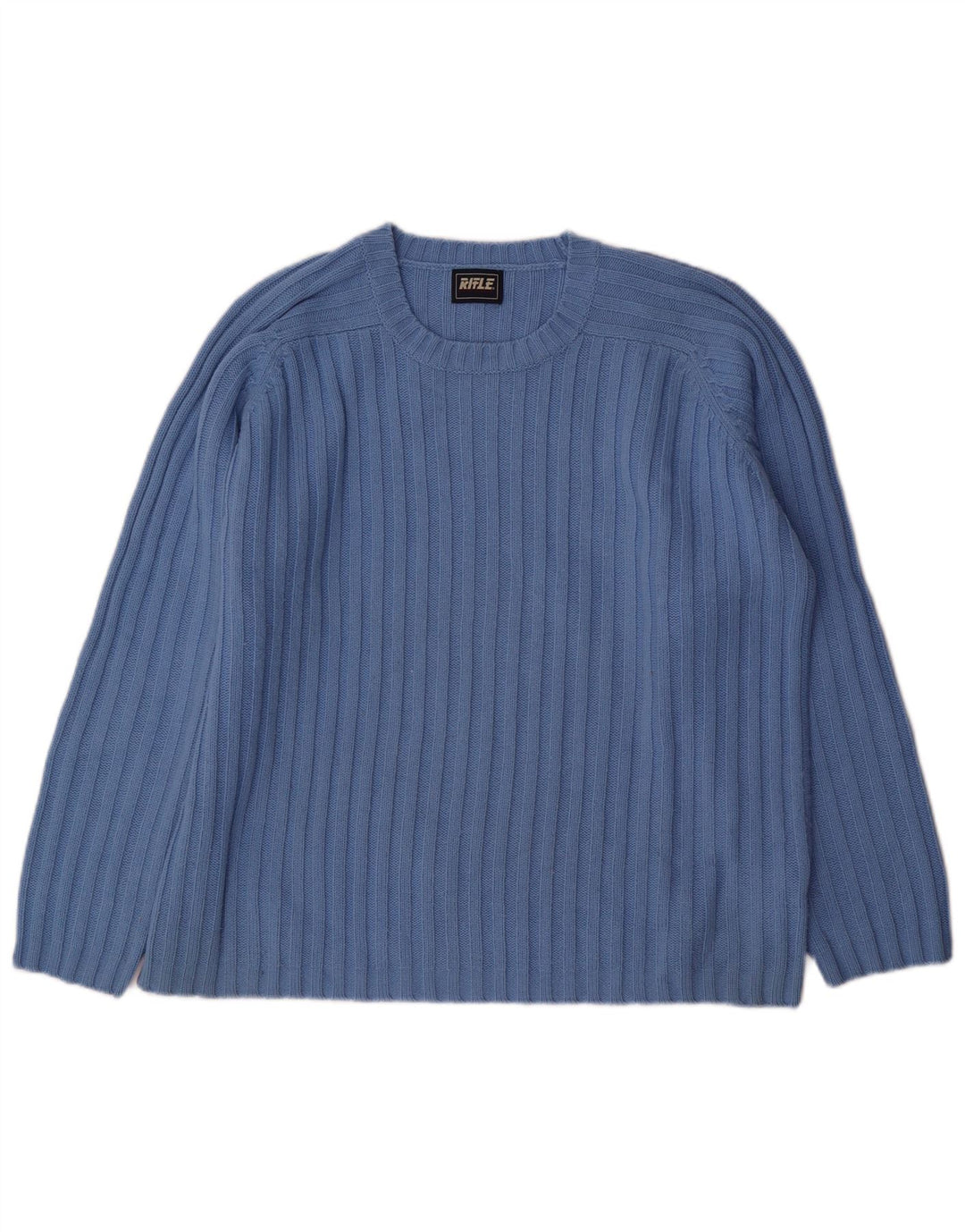 Rifle Herre Crew Neck Jumper Sweater Stor Blå Akryl