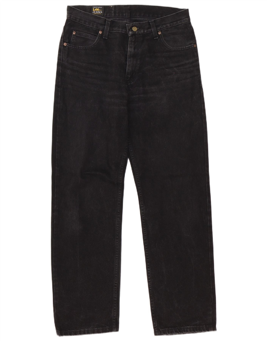 Lee Mens Brooklyn Straight Jeans W32 L32 Sort Bomuld