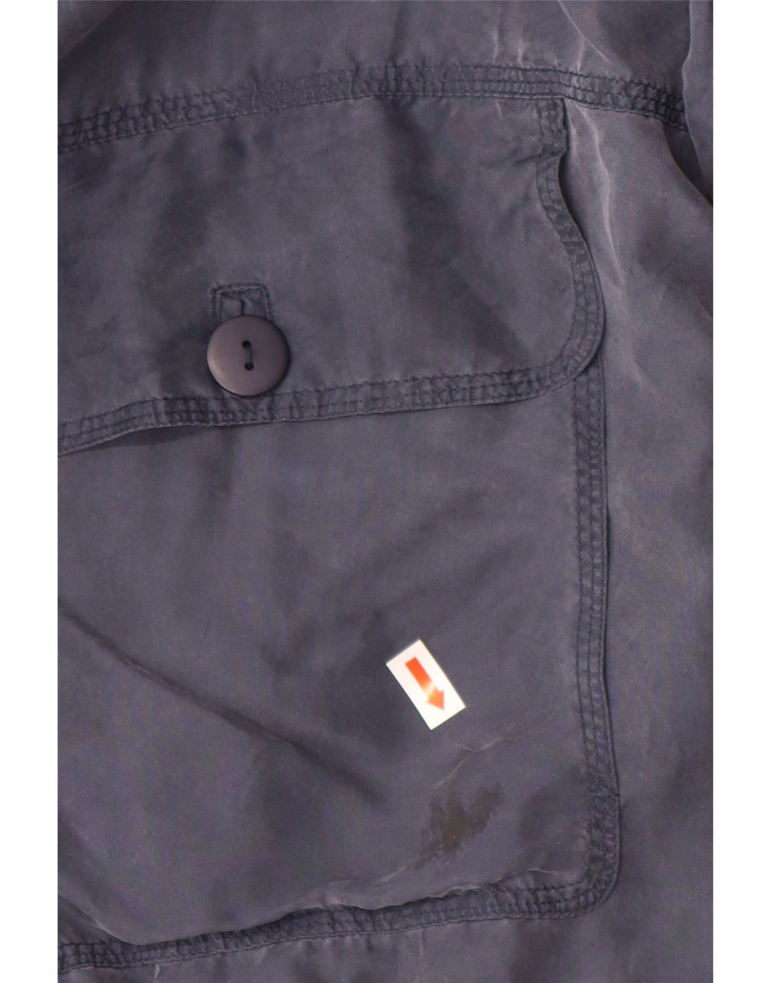 VINTAGE Bomberjakke til mænd IT 48 Mellem marineblå silke