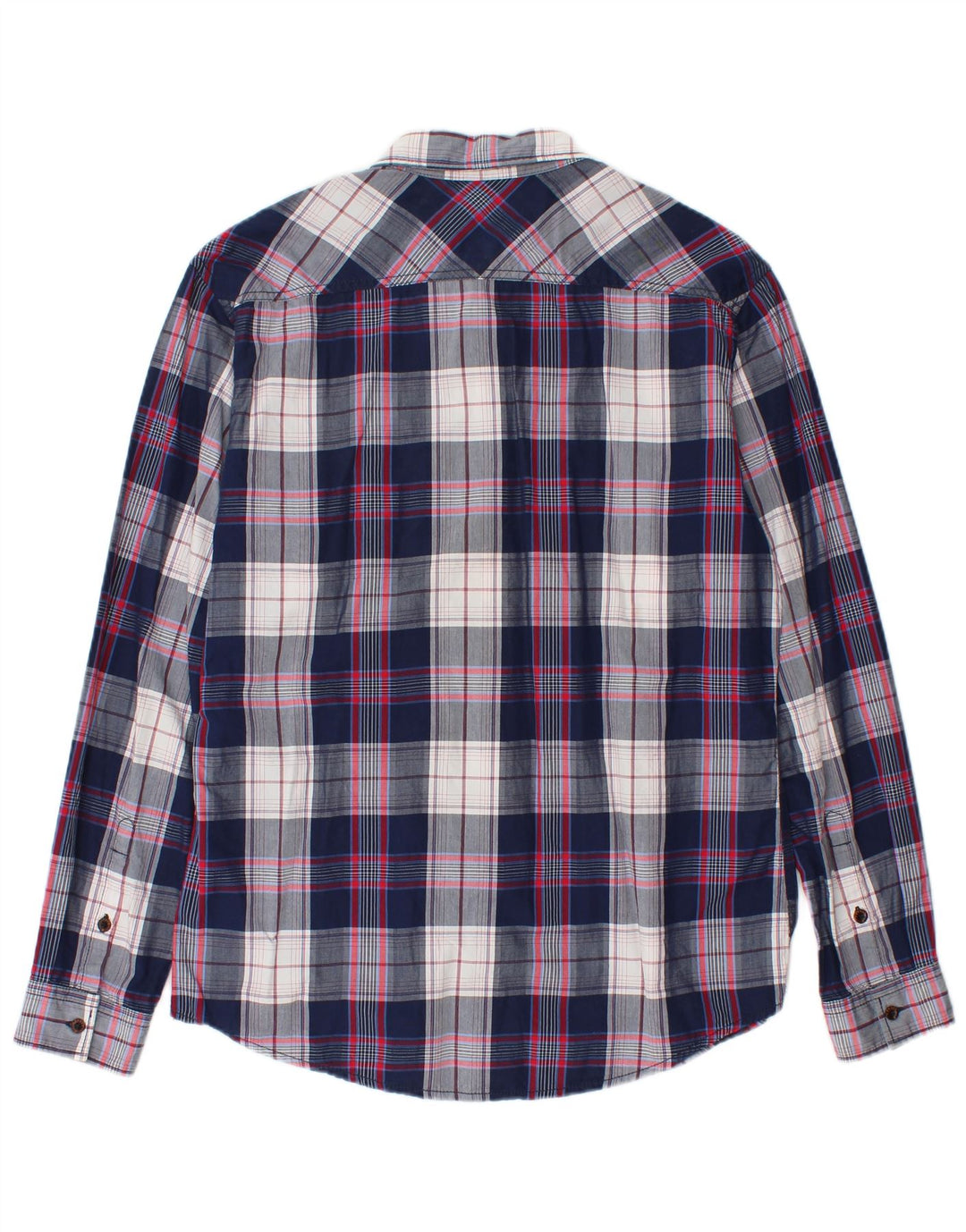 Esprit Herre Slim Fit skjorte Medium Navyblå ternet bomuld