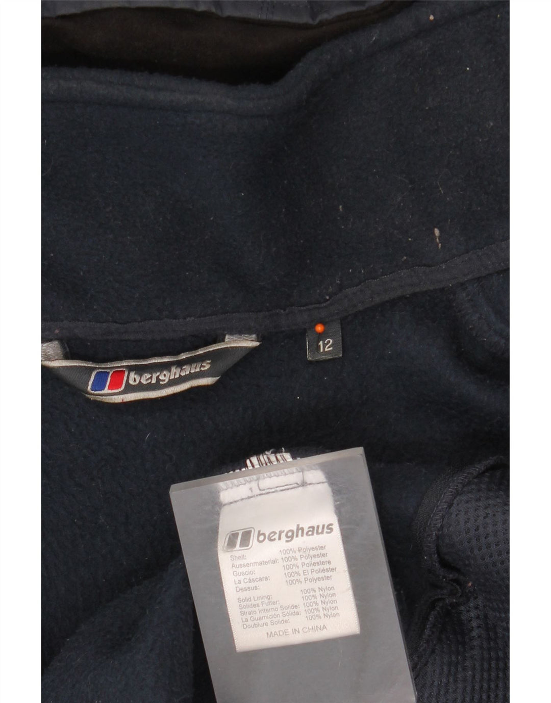 BERGHAUS Dame Oversized Hooded Windbreaker Jacket UK 12 Medium Navy Blue