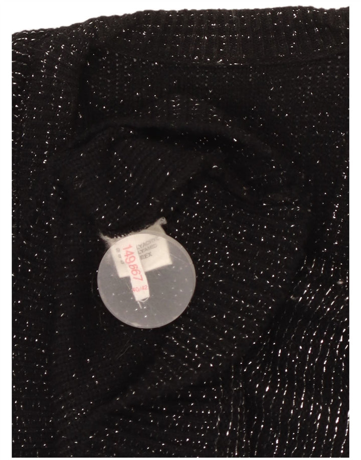 VINTAGE Damevest Tank Top EU 40/42 Medium Black Flecked Acryl