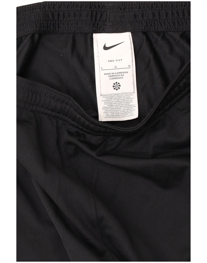 NIKE Dri Fit træningsdragtsbukser til kvinder UK 14 Stor sort polyester