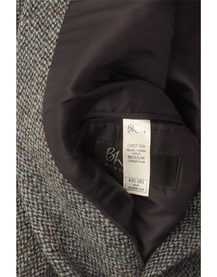 Bhs Herre Regular Fit 2-knaps blazerjakke UK 42 XL Grå New Wool