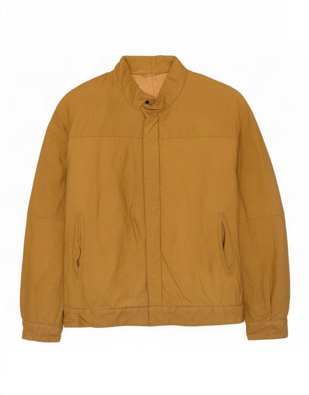 Vintage herre læderjakke IT 48 Medium Beige