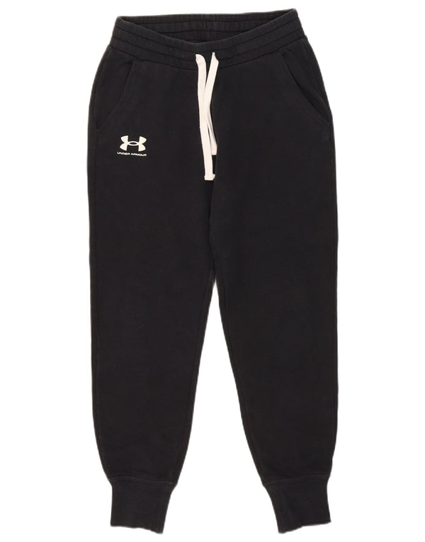 Under Armour Dame træningsdragt Bukser Joggers UK 6 XS Sort Bomuld