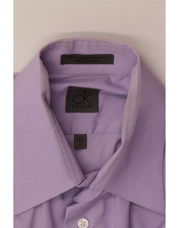 Calvin Klein Herreskjorte str. 16 Large Lilla Bomuld