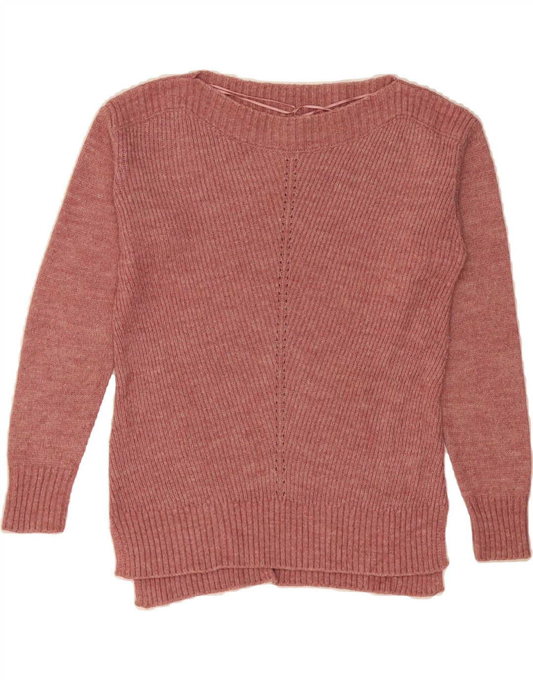 FAT FACE Womens Oversized Boat Neck Jumper Sweater UK 10 Small Pink Vintage Fat Face and Second-Hand Fat Face from Messina Hembry 
