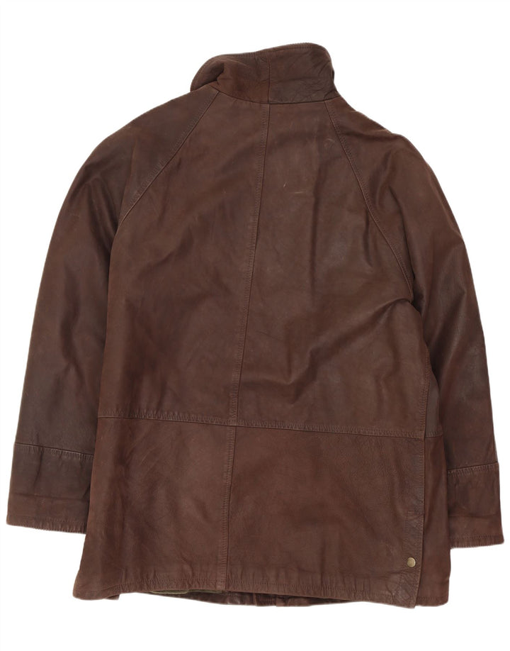 Daniel Hechter Herre Læder Windbreaker Jacket IT 52 XL Brun