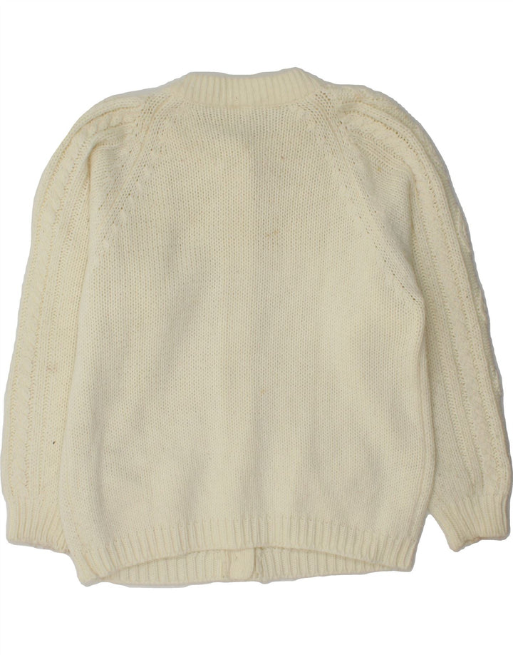 VINTAGE Womens Cardigan Sweater IT 54 3XL White Polyacrylic Vintage Vintage and Second-Hand Vintage from Messina Hembry 