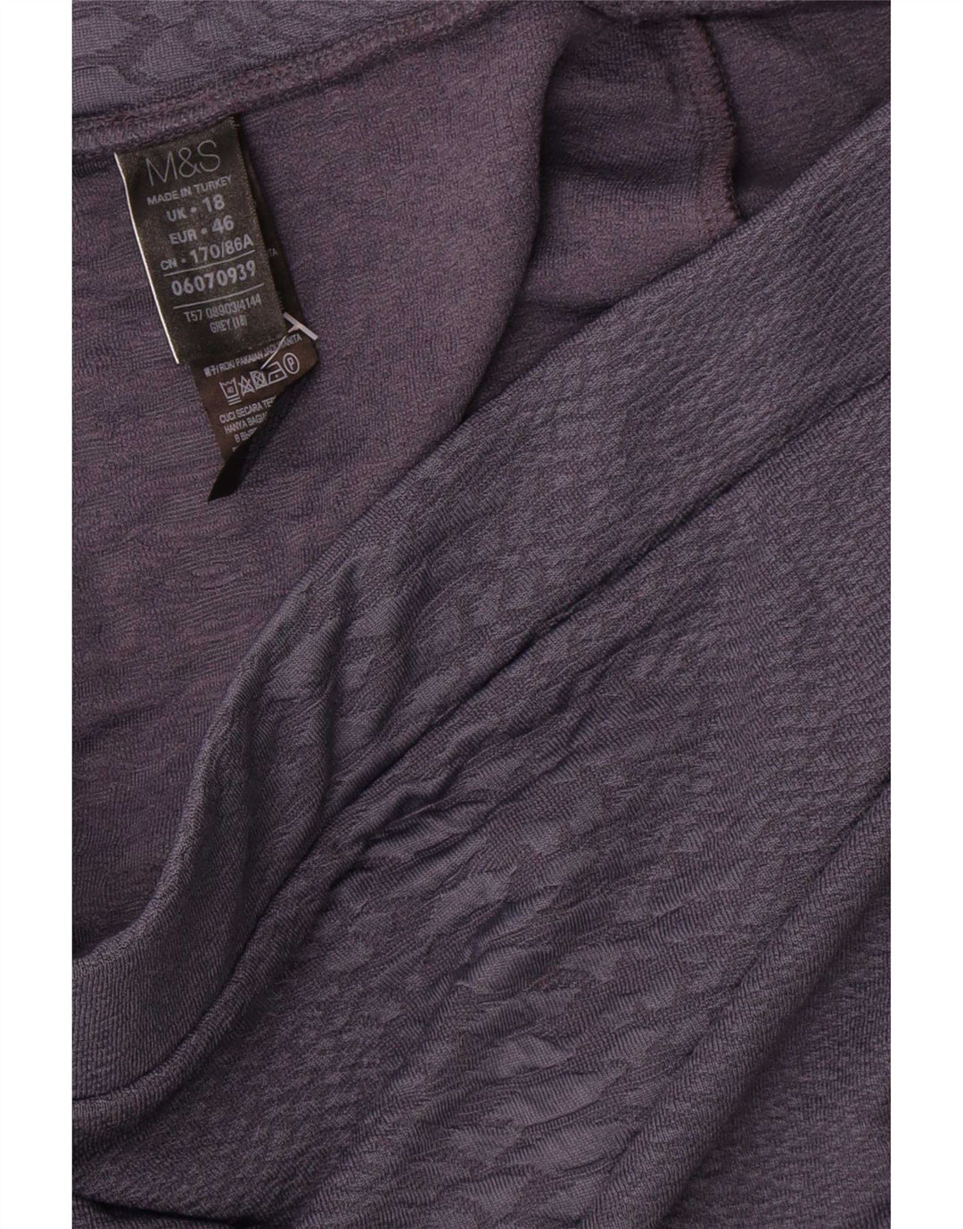 Marks & Spencer Pencil Nederdel til kvinder UK 18 XL W36 Grå polyester
