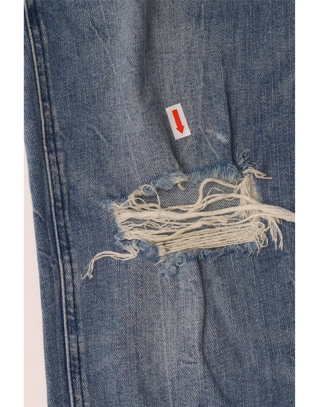 ZARA Womens Distressed Slim Jeans EU 42 Large W32 L30 Blue Vintage Zara and Second-Hand Zara from Messina Hembry 