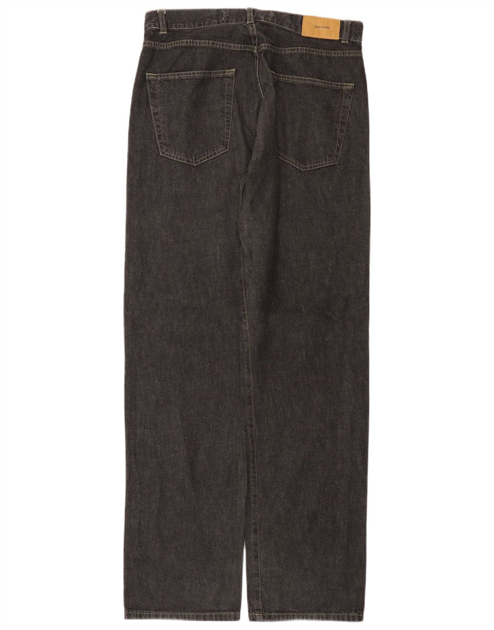 Zara Straight Jeans til mænd EU 44 Large W34 L34 Sort Bomuld