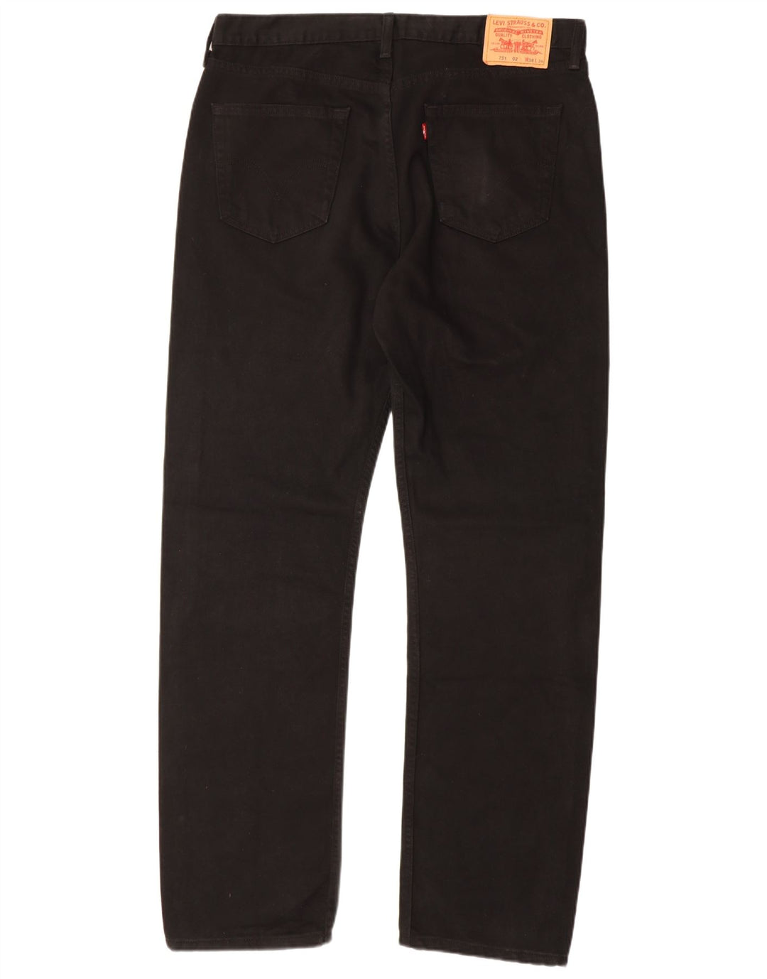 Levi's Herre 751 lige jeans W38 L34 sort bomuld
