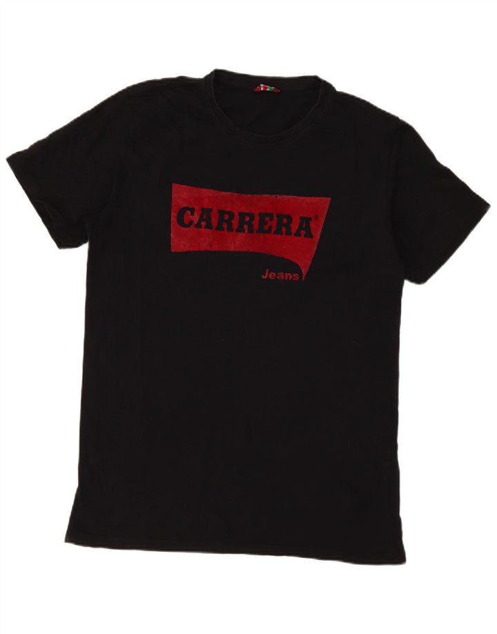 Carrera Herre Grafisk T-Shirt Top Stor Sort