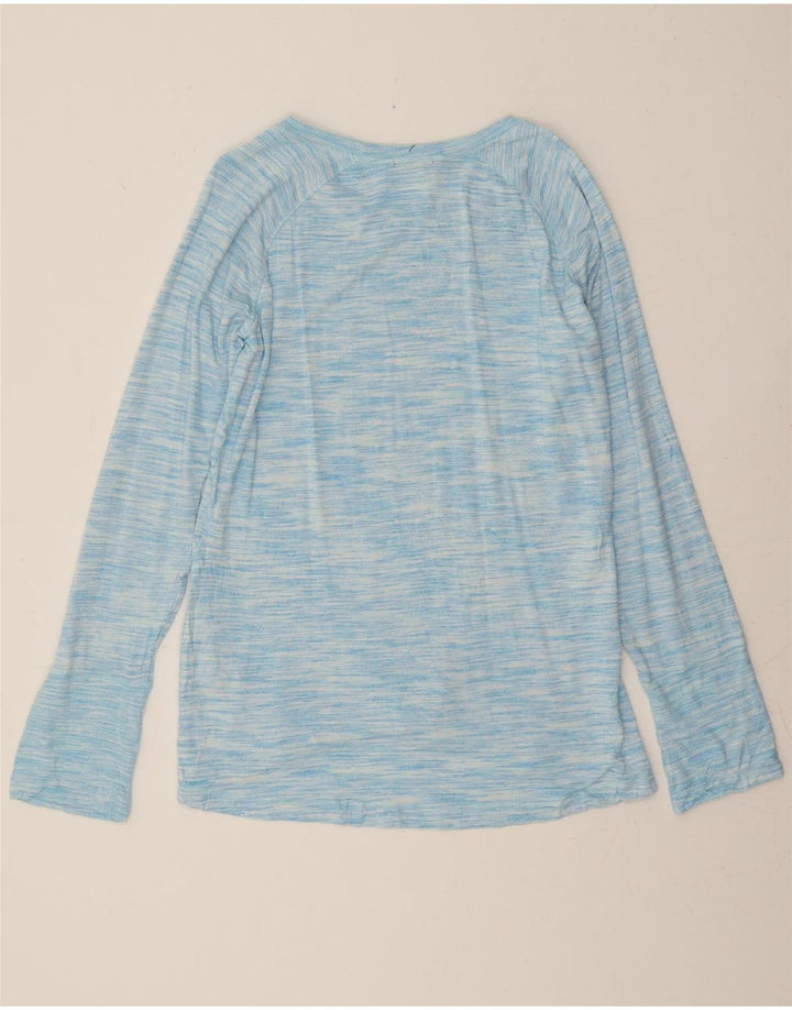 CHAMPION Womens Top Long Sleeve UK 16 Large Blue Flecked Rayon Vintage Champion and Second-Hand Champion from Messina Hembry 