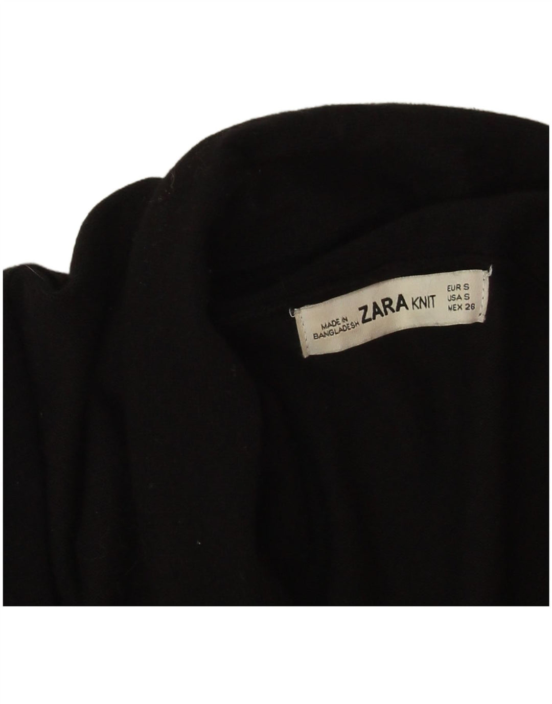 Zara Womens Oversized Longline Open Cardigan Sweater UK 10 Small Black