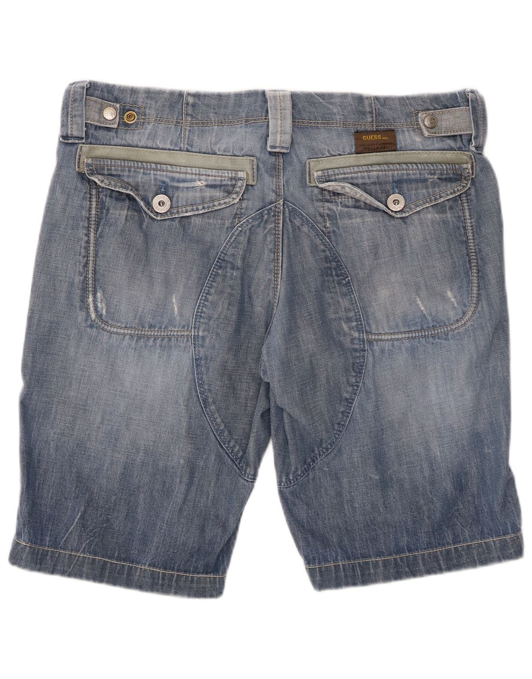 GUESS Herre Cargo Denim Shorts W33 Medium Blue