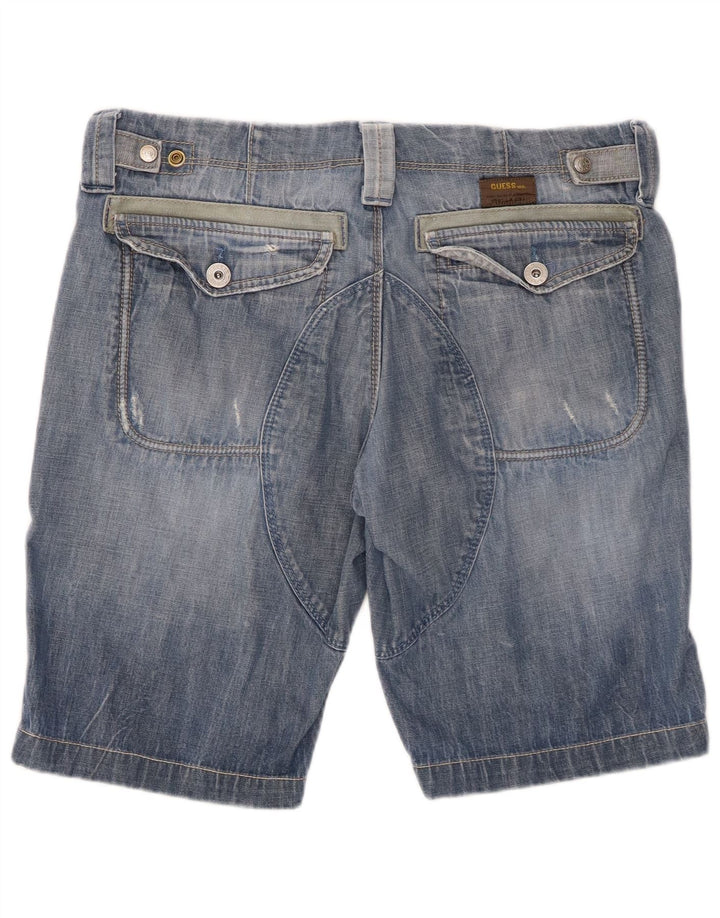 GUESS Herre Cargo Denim Shorts W33 Medium Blue