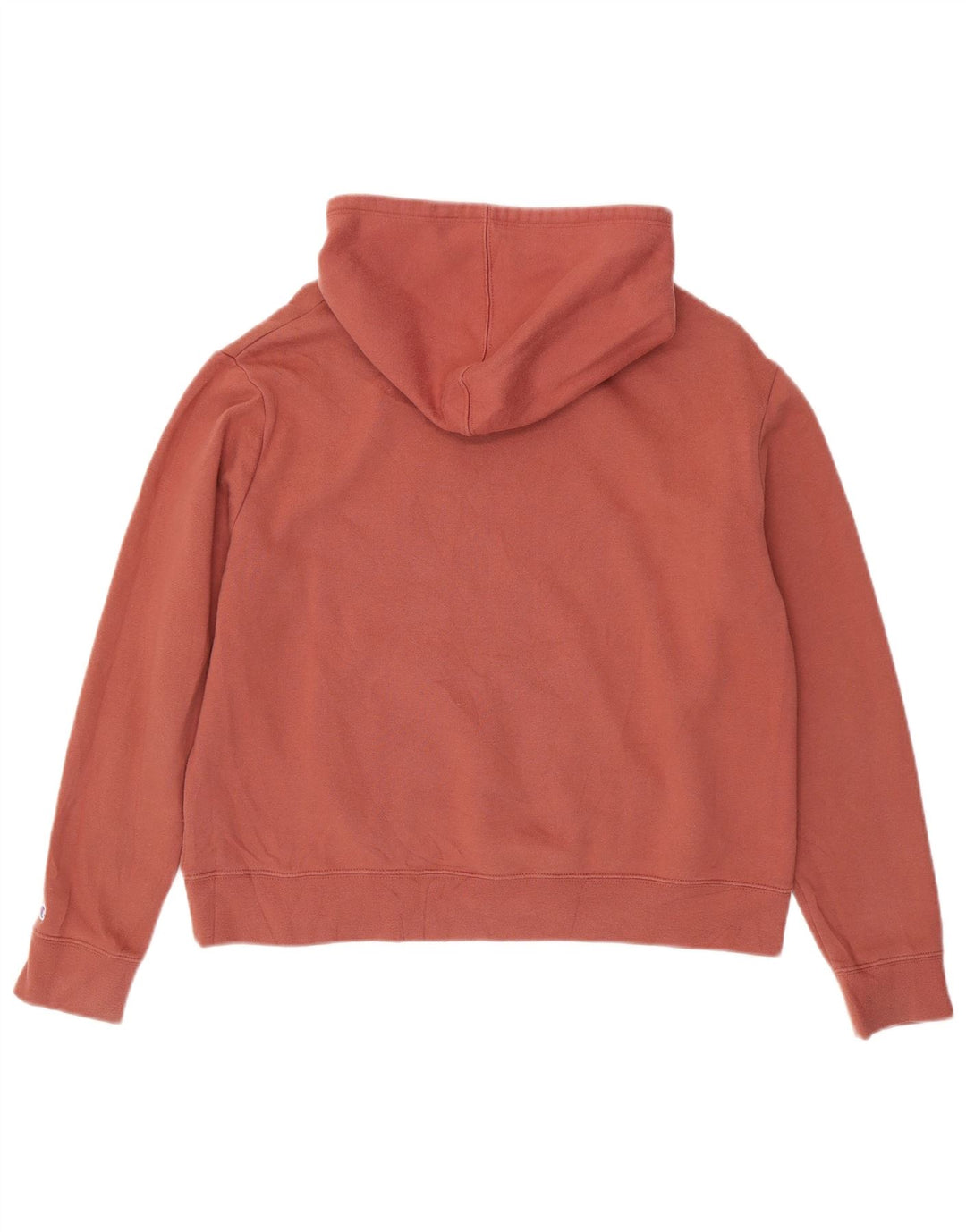 CHAMPION Dame oversized hættetrøje trøje UK 14 Medium rødbrun bomuld