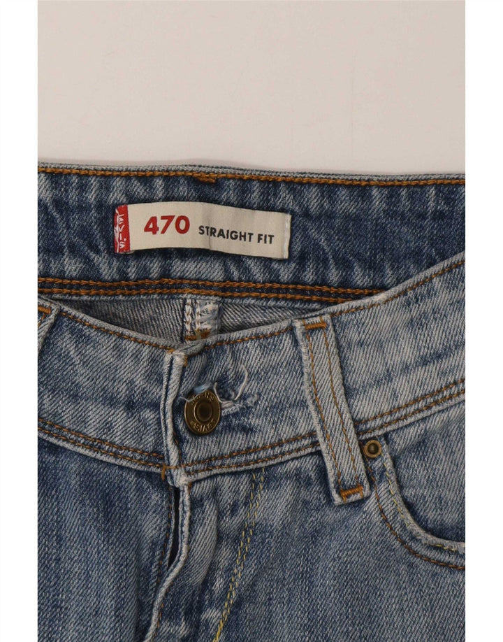 Levi's Dame 470 Straight Jeans W28 L26 Blå