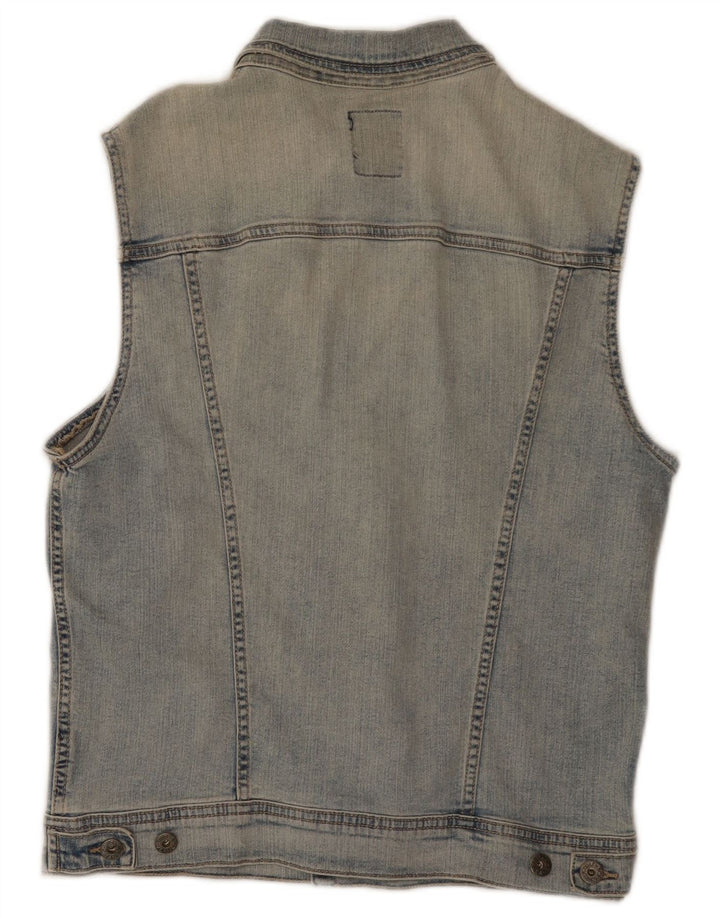 Rifle Herre Denim Gilet UK 38 Medium Blue Cotton