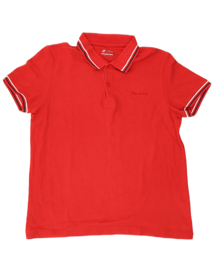 Lotto Herre Polo Shirt Stor Rød Bomuld