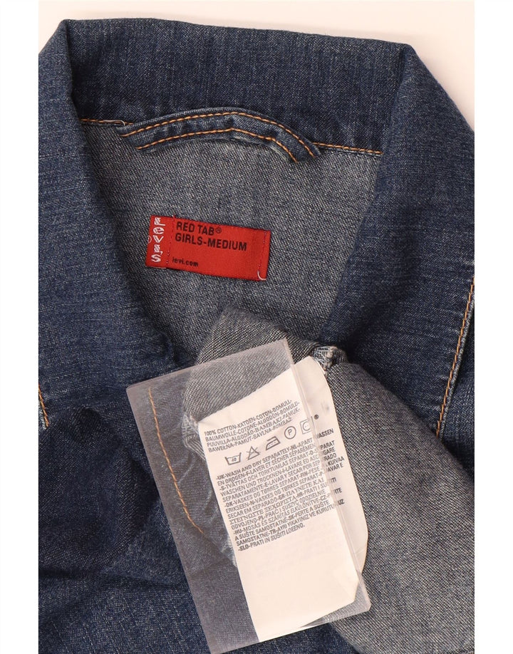 LEVI'S piger 3/4 ærmet pullover denimkjole 11-12 år mellemblå