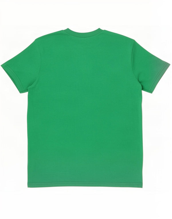 Benetton Dame Grafisk T-Shirt Top UK 12 Medium Grøn