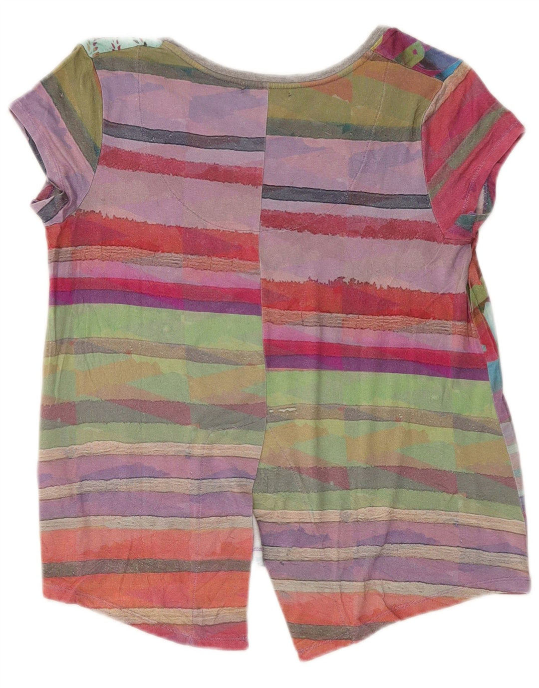 Desigual Womens Regular Bluse Top UK 16 Large Multicolored Floral Viscose