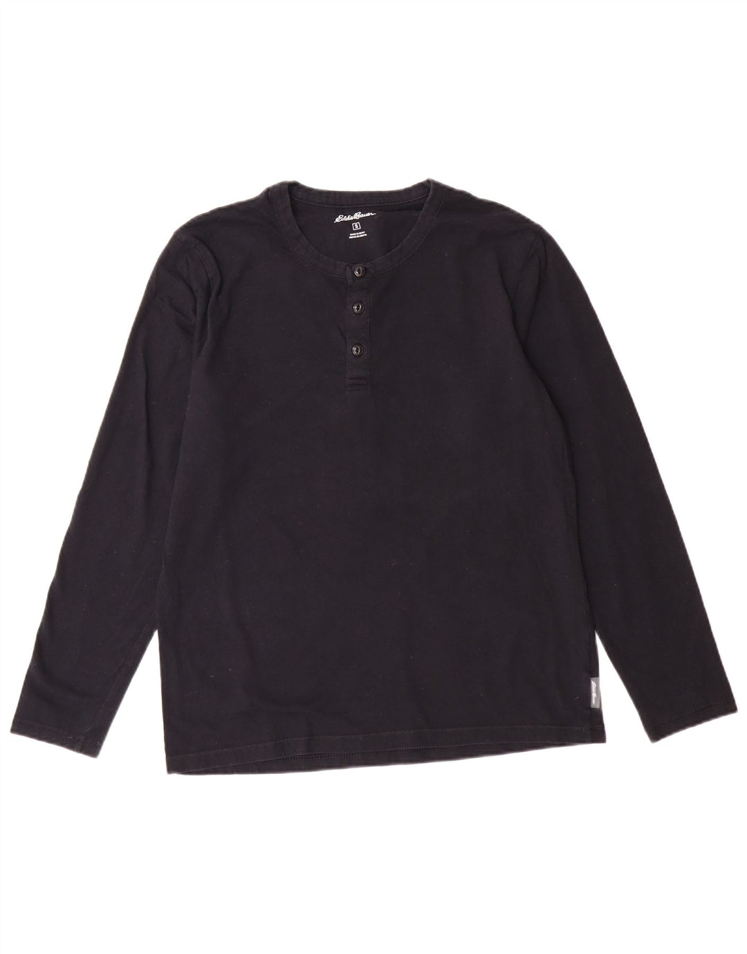 EDDIE BAUER Herre top Langærmet lille marineblå bomuld